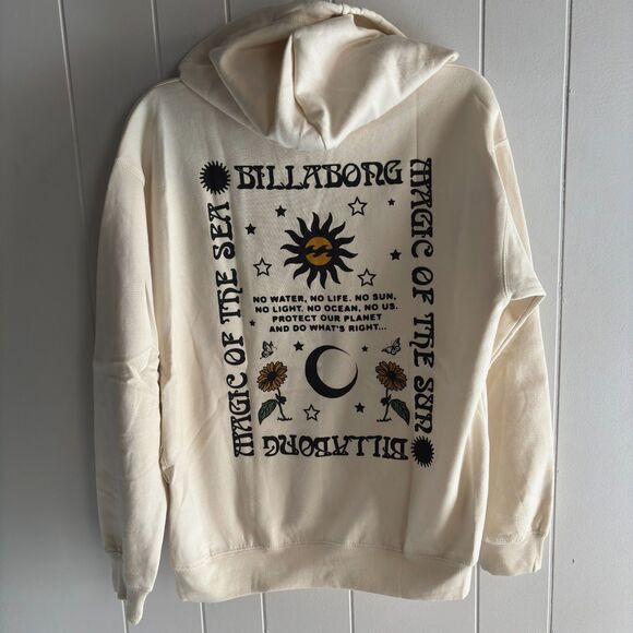 BILLA BONG Surf One With Nature Magic Of The Sun Ladies M Hoodie Sweatshirt #F - Picture 2 of 6